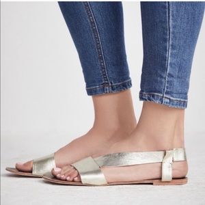 Free People Under Wraps Gold Metallic Sandals